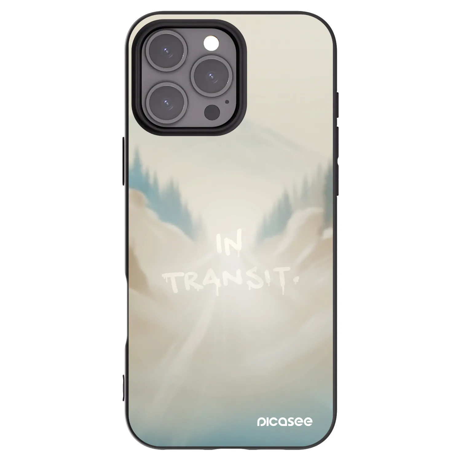 Picasee Apple iPhone 16 Pro Max Hülle - Schwarzes Silikon - IN TRANSIT