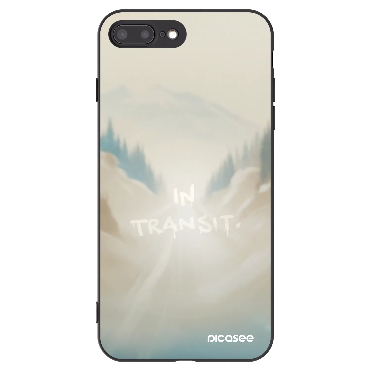 Picasee Apple iPhone 8 Plus Hülle - Schwarzes Silikon - IN TRANSIT