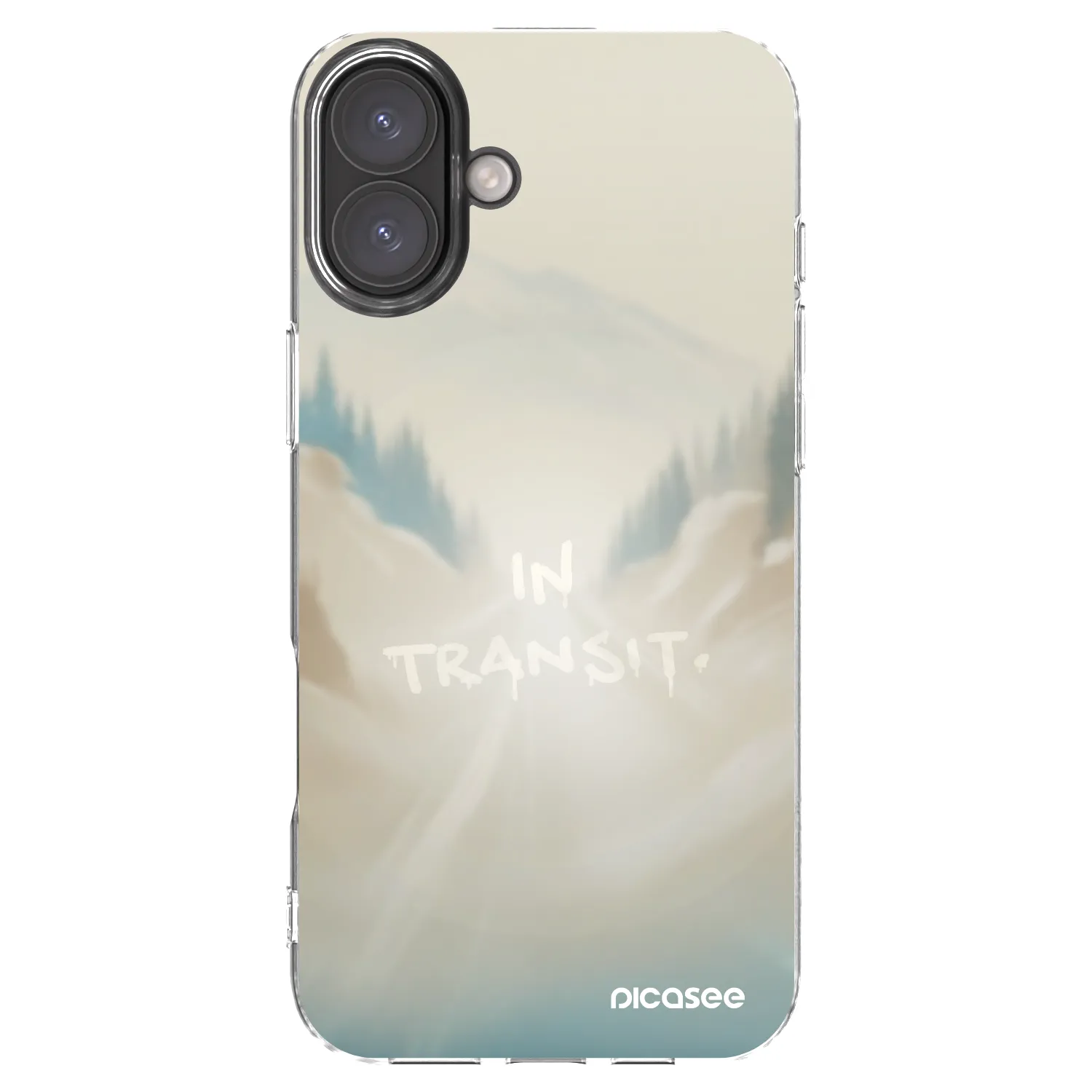 Picasee Apple iPhone 16 Plus Hülle - Transparentes Silikon - IN TRANSIT