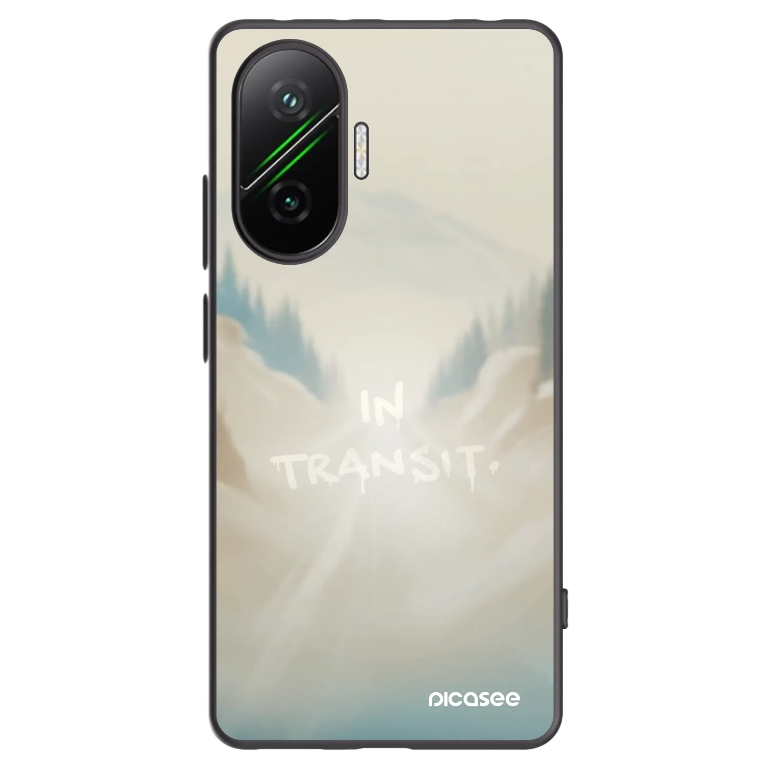 Picasee Xiaomi Poco F7 5G Hülle - Schwarzes Silikon - IN TRANSIT