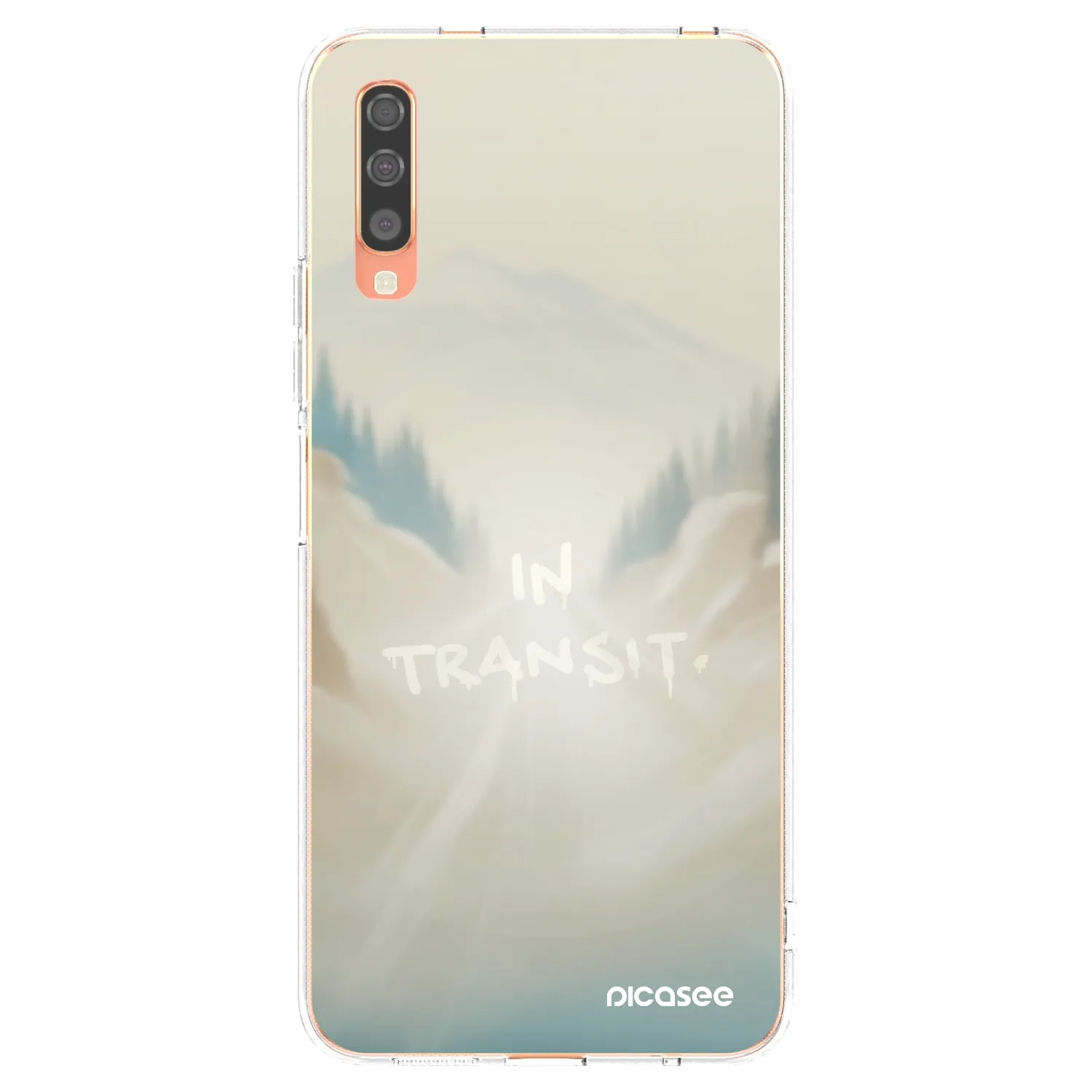 Picasee Samsung Galaxy A70 A705F Hülle - Transparentes Silikon - IN TRANSIT