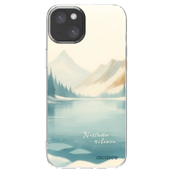 Picasee Apple iPhone 15 Plus Hülle - Transparentes Silikon - NOTHERN SILENCE