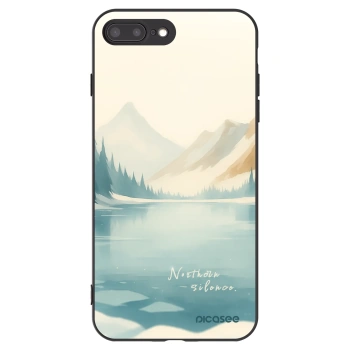 Picasee Apple iPhone 8 Plus Hülle - Schwarzes Silikon - NOTHERN SILENCE