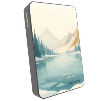 Picasee Powerbank mit MagSafe 10 000 mAh Grau - NOTHERN SILENCE