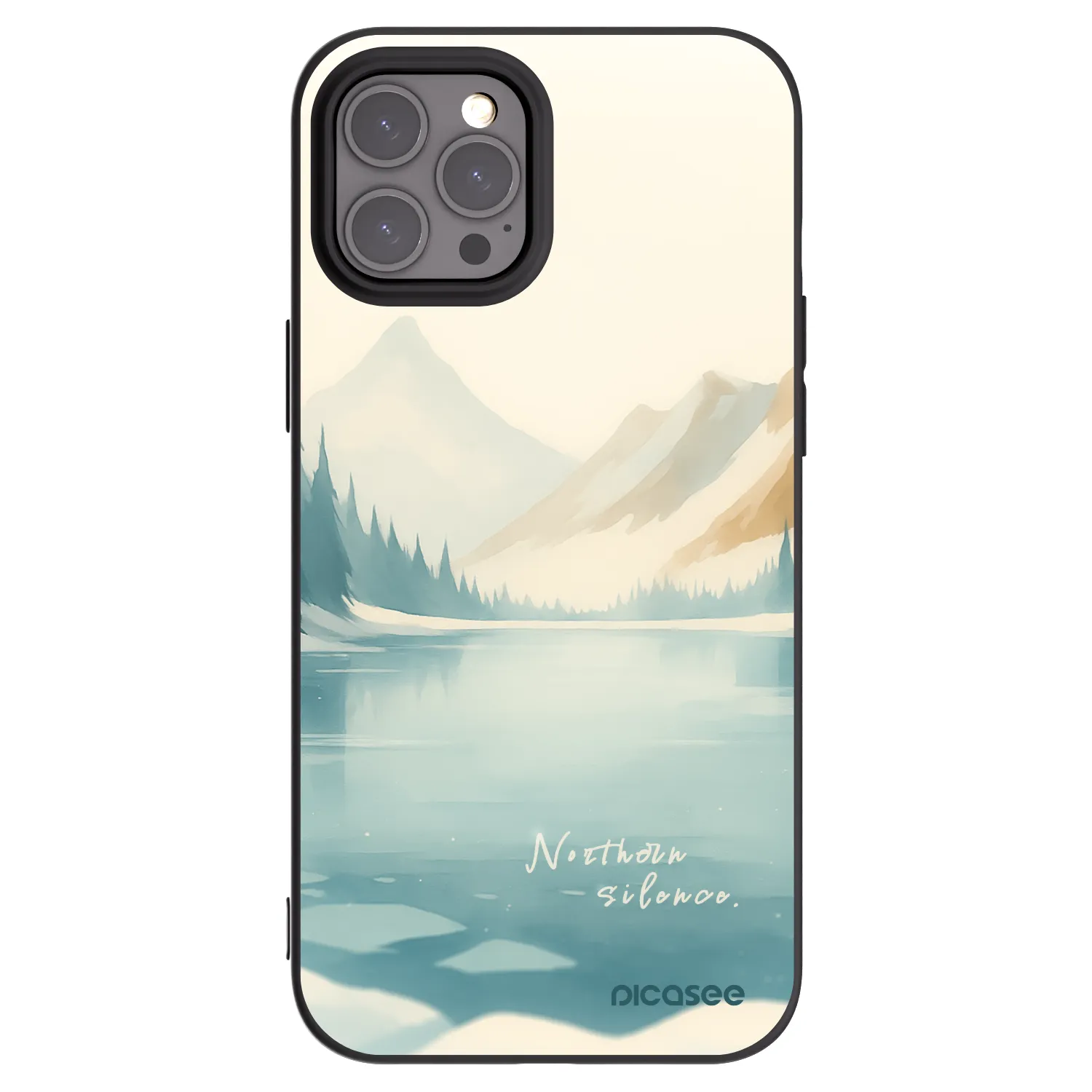 Picasee Apple iPhone 12 Pro Max Hülle - Schwarzes Silikon - NOTHERN SILENCE