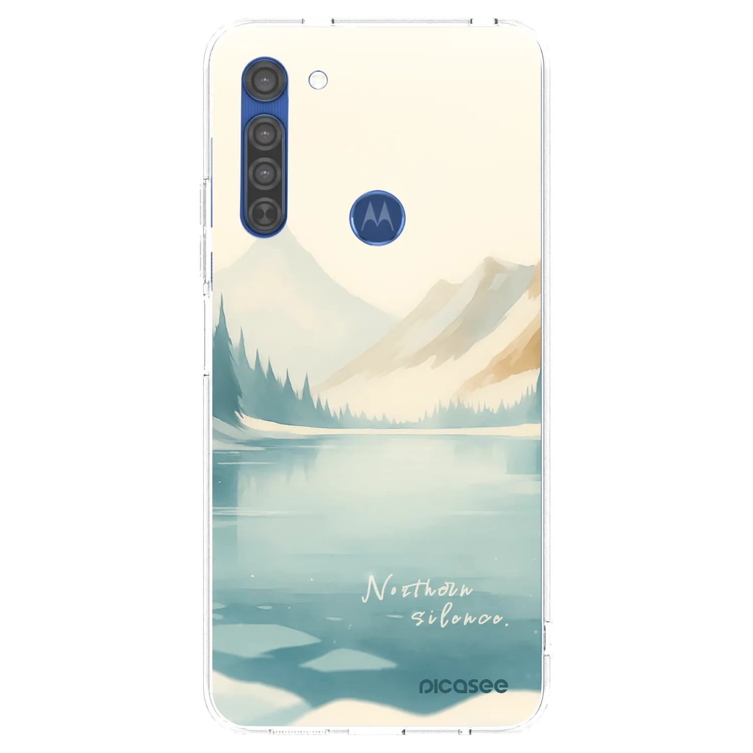 Picasee Motorola Moto G8 Hülle - Transparentes Silikon - NOTHERN SILENCE