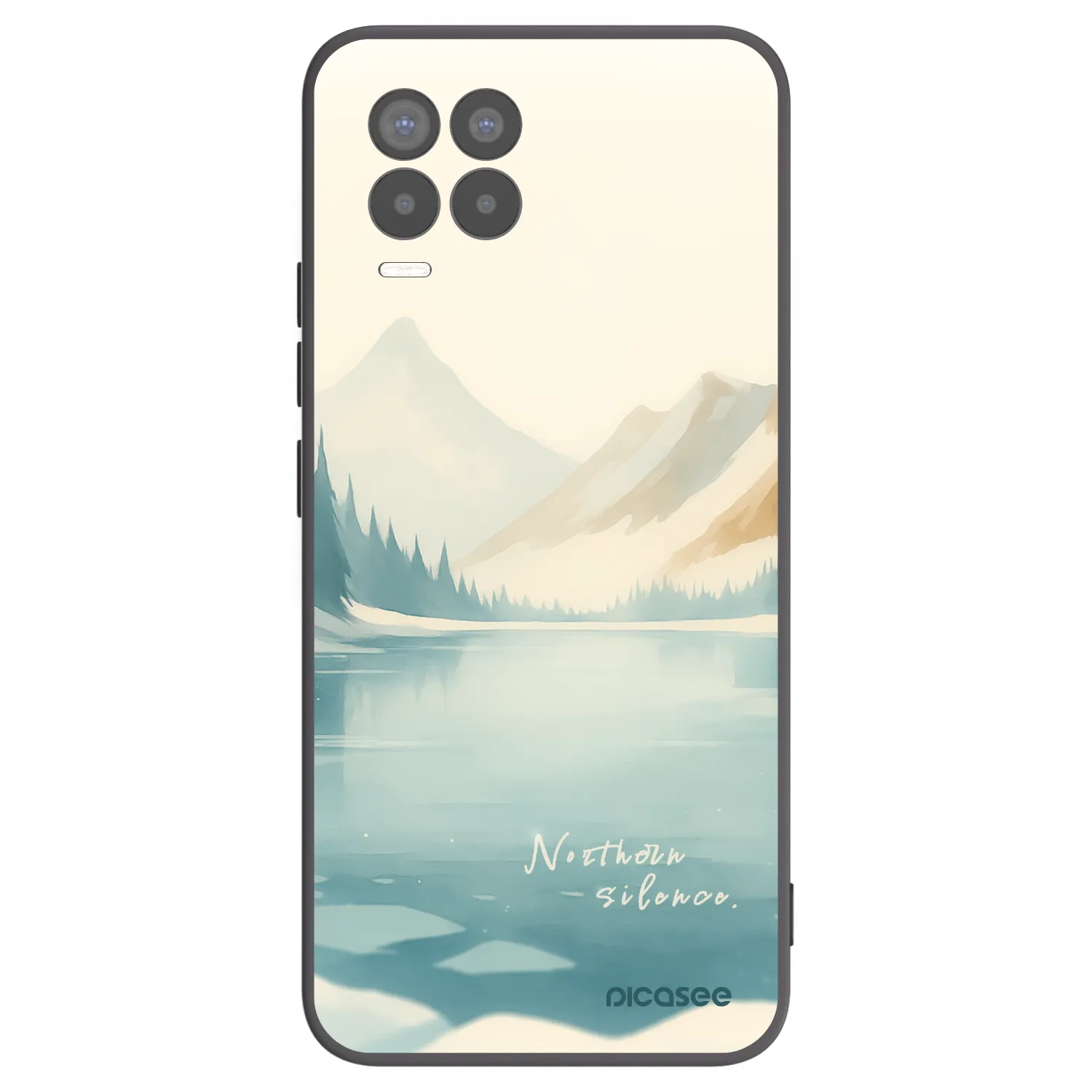 Picasee Realme 8 Pro Hülle - Schwarzes Silikon - NOTHERN SILENCE