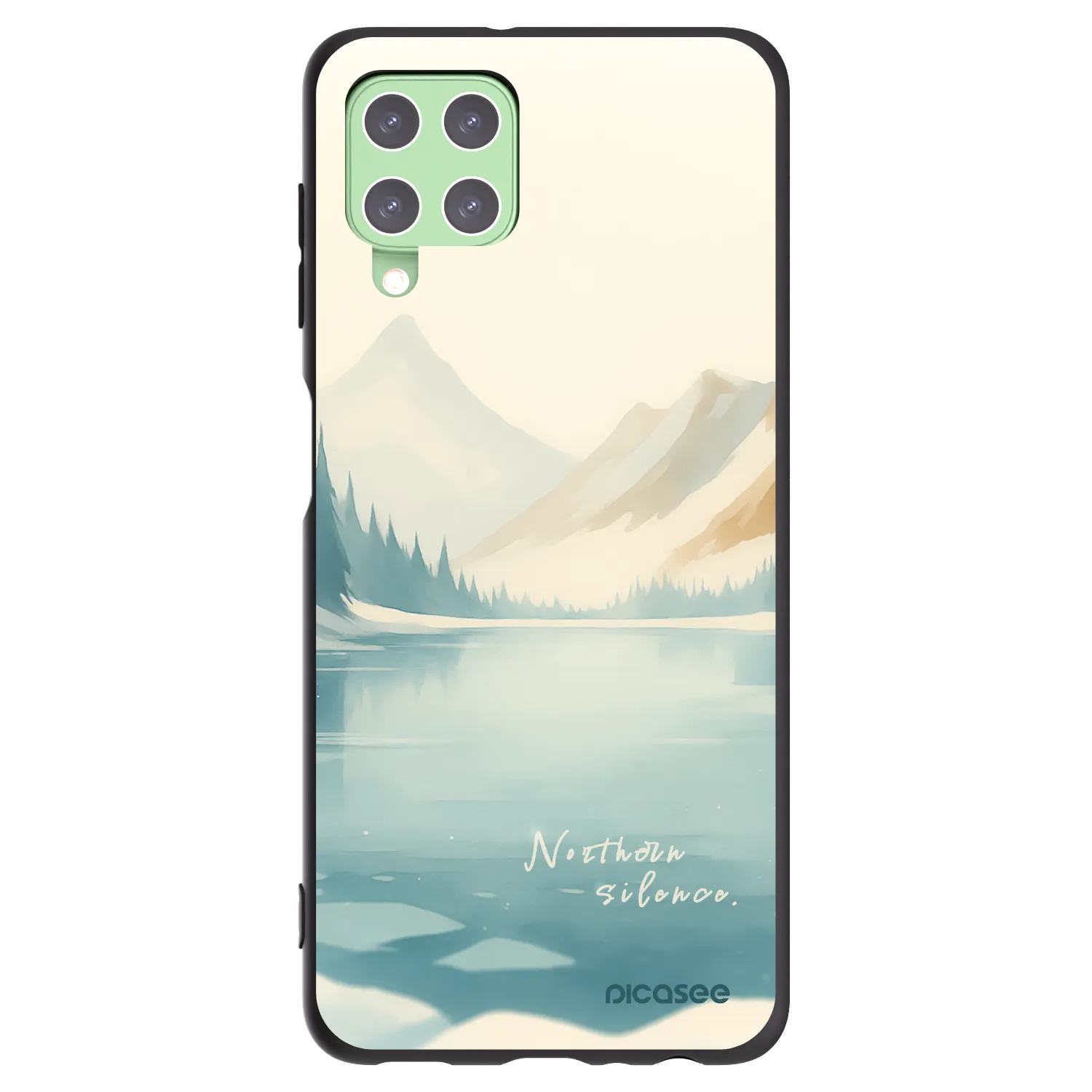 Picasee Samsung Galaxy A22 A225F 4G Hülle - Schwarzes Silikon - NOTHERN SILENCE