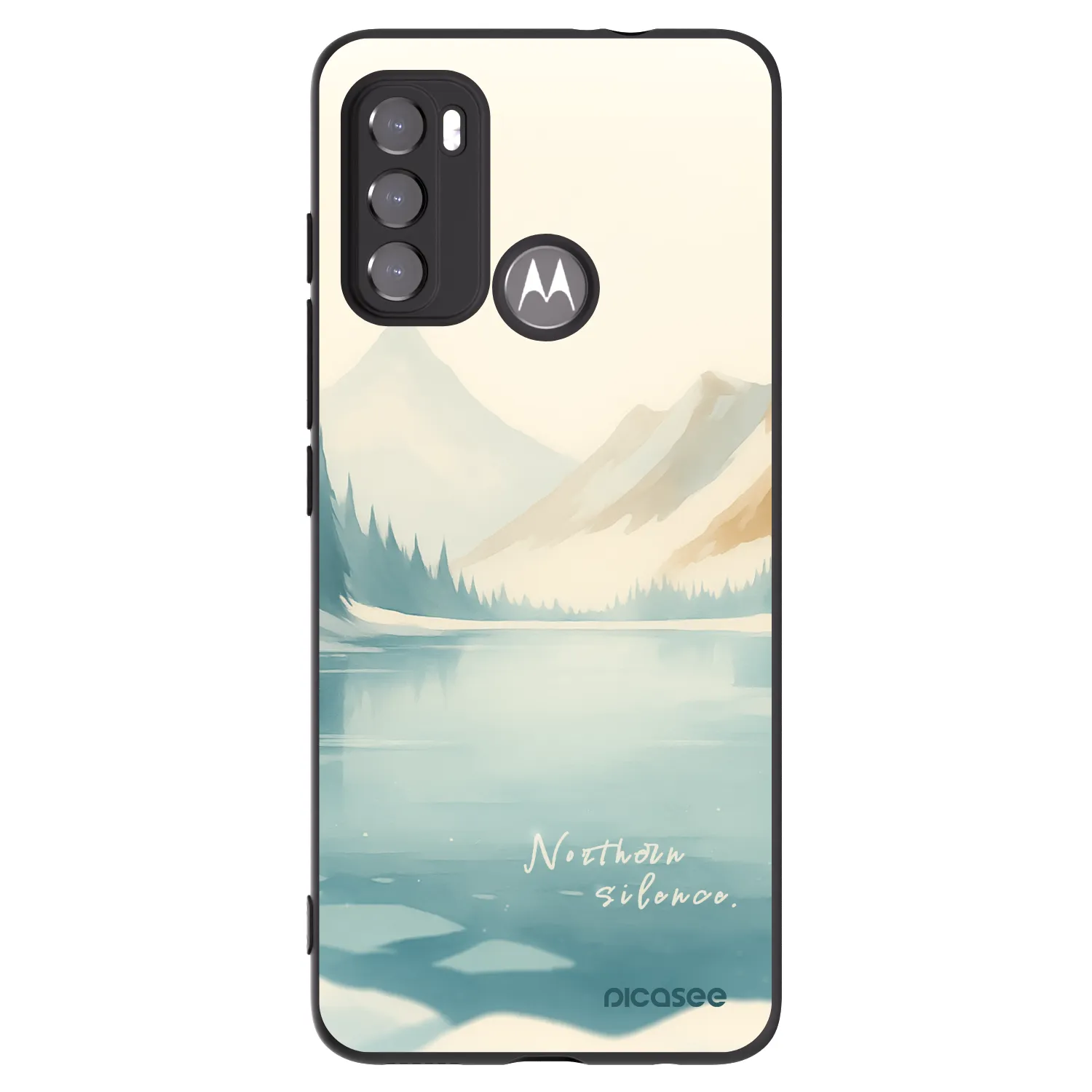Picasee Motorola Moto G60 Hülle - Schwarzes Silikon - NOTHERN SILENCE