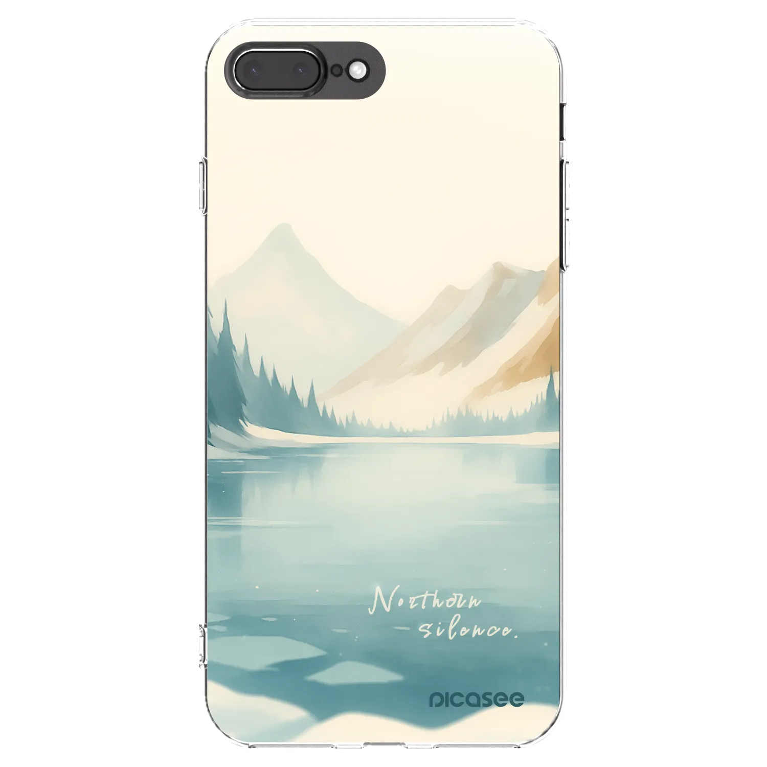 Picasee Apple iPhone 7 Plus Hülle - Transparentes Silikon - NOTHERN SILENCE