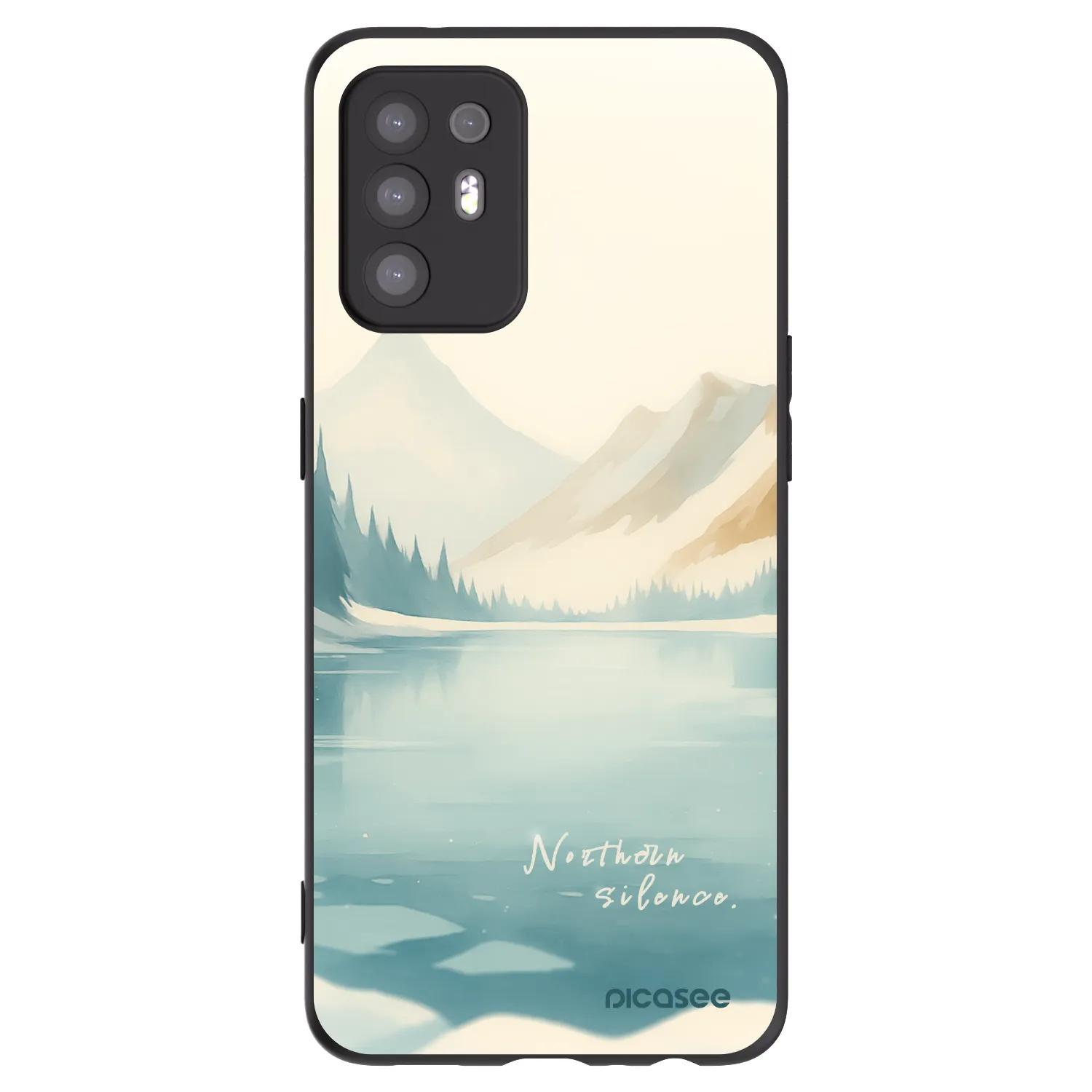 Picasee OPPO A94 5G Hülle - Schwarzes Silikon - NOTHERN SILENCE