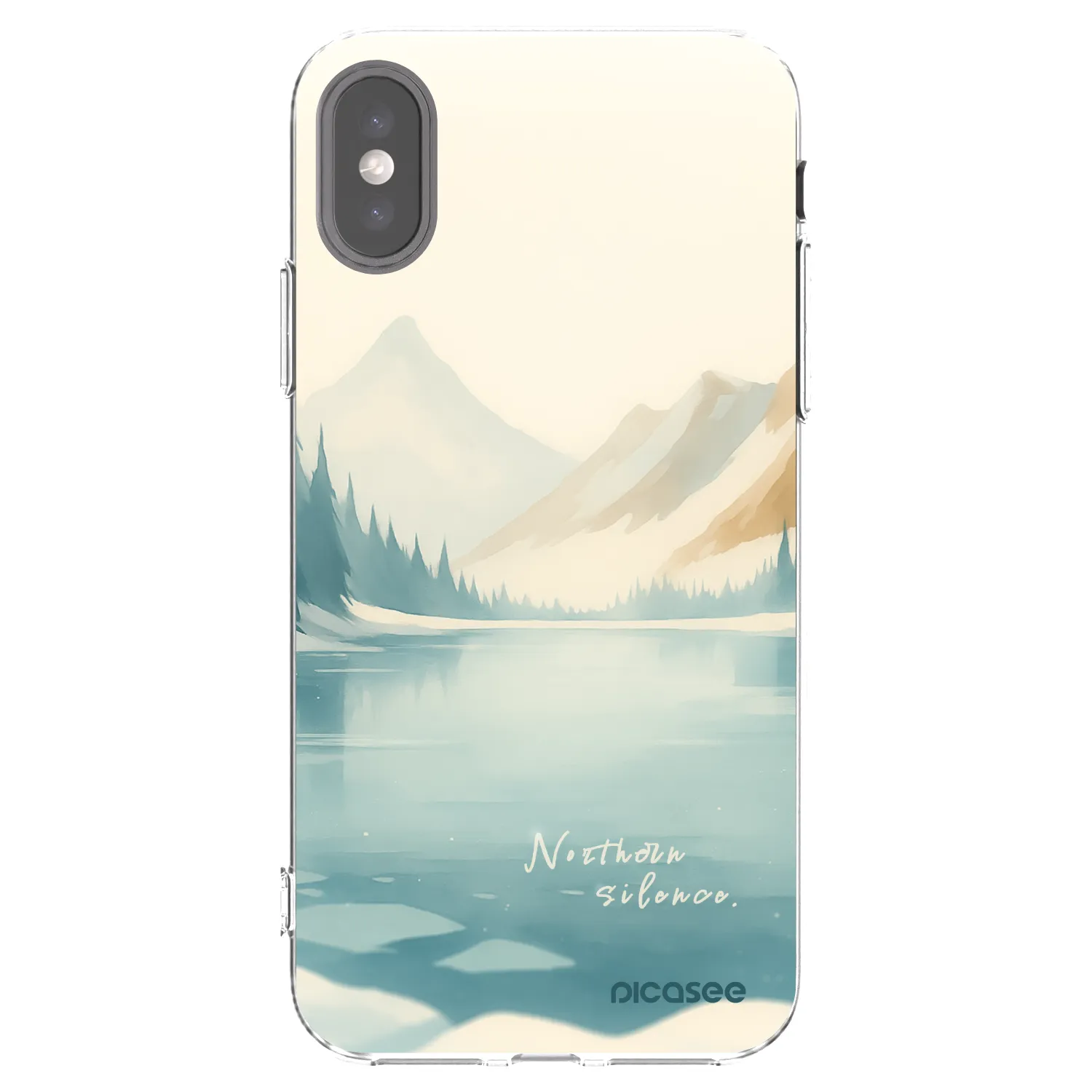 Picasee Apple iPhone X/XS Hülle - Transparentes Silikon - NOTHERN SILENCE