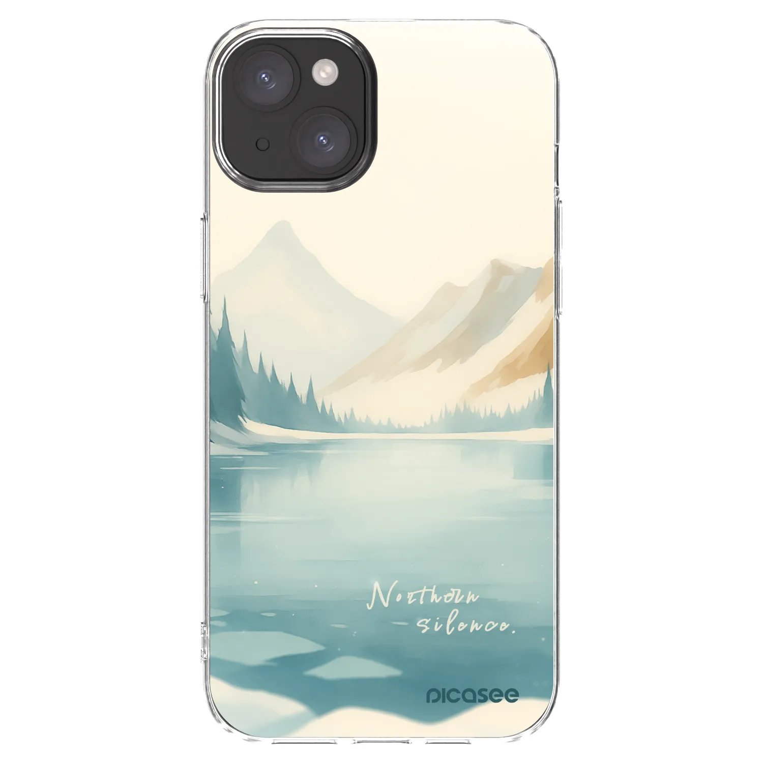 Picasee Apple iPhone 15 Plus Hülle - Transparentes Silikon - NOTHERN SILENCE