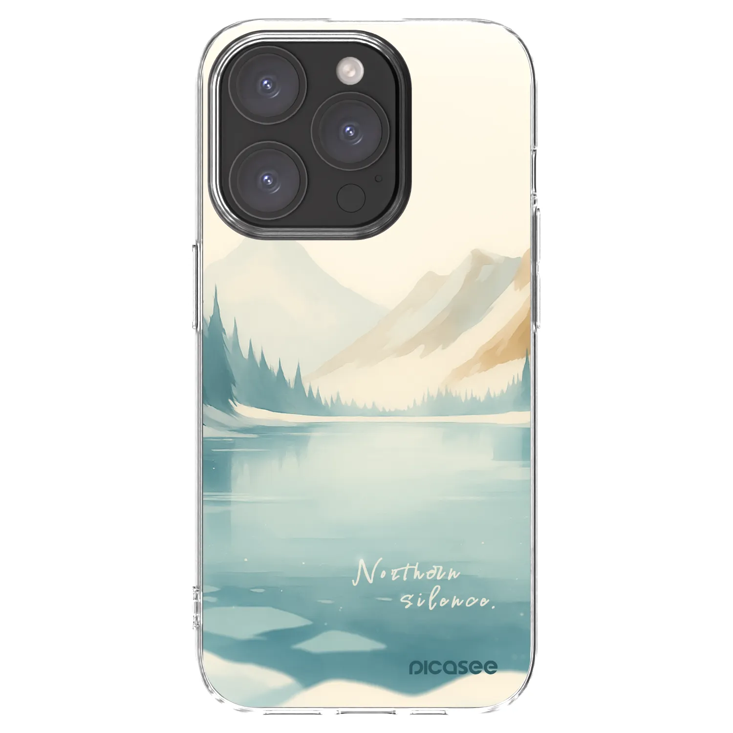 Picasee Apple iPhone 15 Pro Hülle - Transparentes Silikon - NOTHERN SILENCE