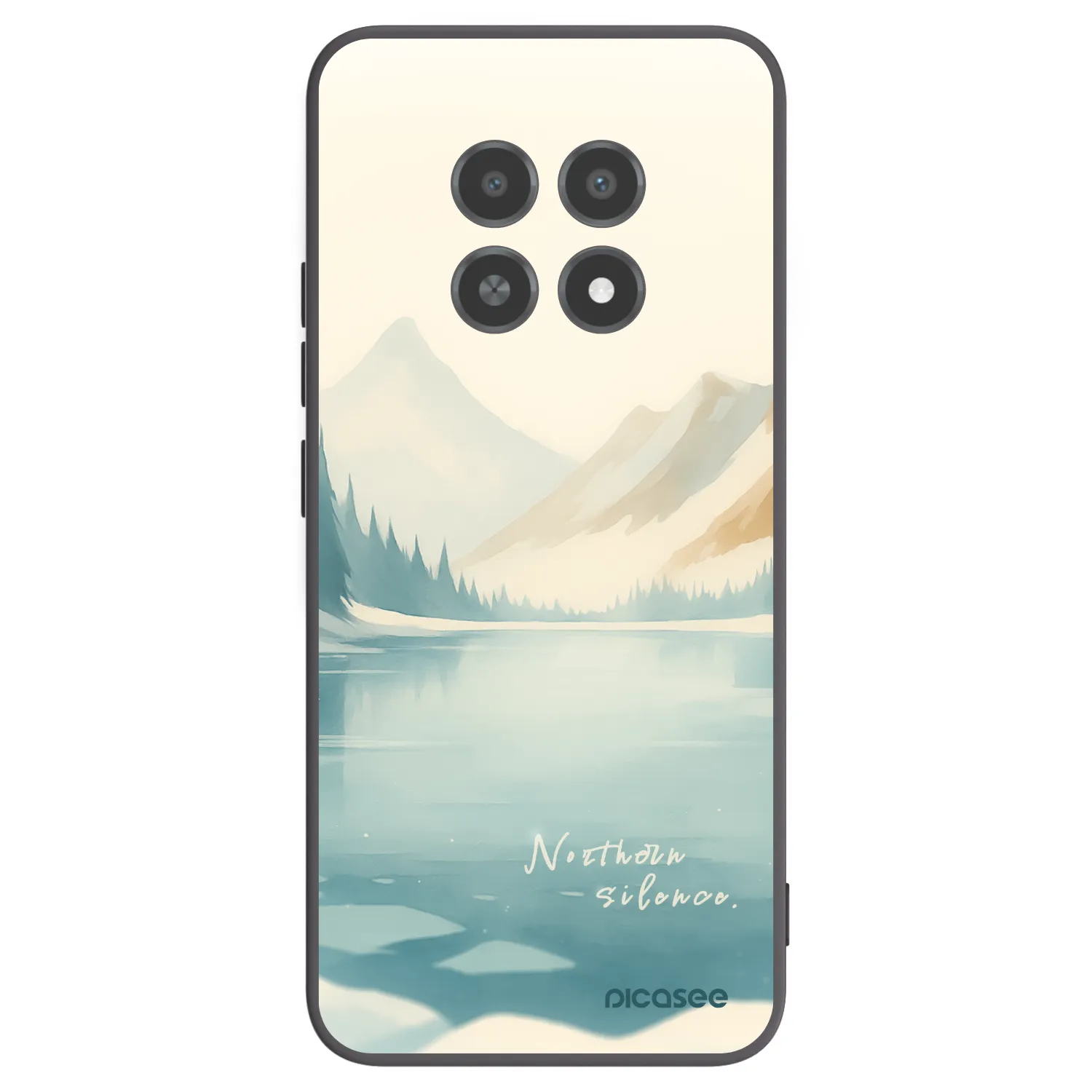 Picasee Realme 12X Hülle - Schwarzes Silikon - NOTHERN SILENCE