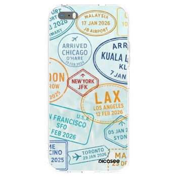 Picasee Apple iPhone 5/5S/SE Hülle - Transparentes Silikon - PASSPORT EDITION