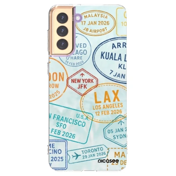Picasee Samsung Galaxy S21+ 5G G996F Hülle - Transparentes Silikon - PASSPORT EDITION