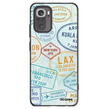 Picasee Xiaomi Redmi Note 10 Hülle - Schwarzes Silikon - PASSPORT EDITION
