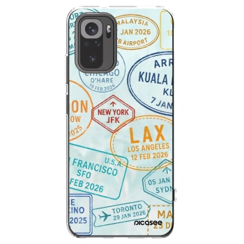 Picasee Xiaomi Redmi Note 10S Hülle - Transparentes Silikon - PASSPORT EDITION