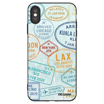 Picasee Apple iPhone XS Max Hülle - Schwarzes Silikon - PASSPORT EDITION