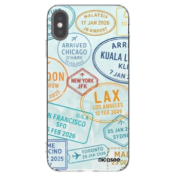 Picasee Apple iPhone XS Max Hülle - Transparentes Silikon - PASSPORT EDITION