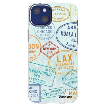 Picasee Apple iPhone 14 Plus Hülle - Transparentes Silikon - PASSPORT EDITION