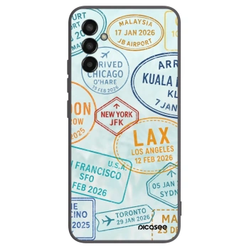 Picasee Samsung Galaxy M13 M135F Hülle - Schwarzes Silikon - PASSPORT EDITION