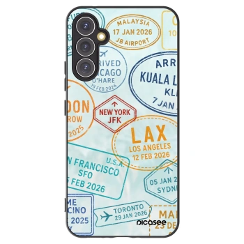 Picasee Samsung Galaxy A34 5G A346B Hülle - Schwarzes Silikon - PASSPORT EDITION