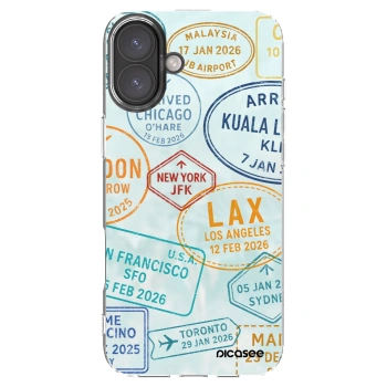 Picasee Apple iPhone 16 Plus Hülle - Transparentes Silikon - PASSPORT EDITION