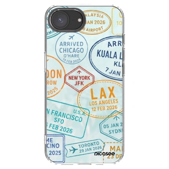 Picasee Apple iPhone 16e Hülle - Transparentes Silikon - PASSPORT EDITION