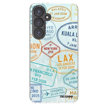 Picasee Samsung Galaxy S24 FE S721B Hülle - Transparentes Silikon - PASSPORT EDITION