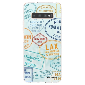 Picasee Samsung Galaxy S10 Plus G975 Hülle - Transparentes Silikon - PASSPORT EDITION
