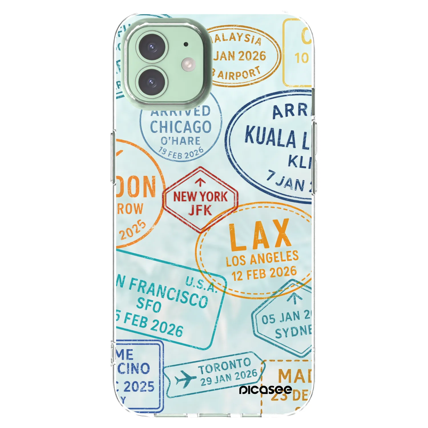 Picasee Apple iPhone 12 Pro Hülle - Transparentes Silikon - PASSPORT EDITION