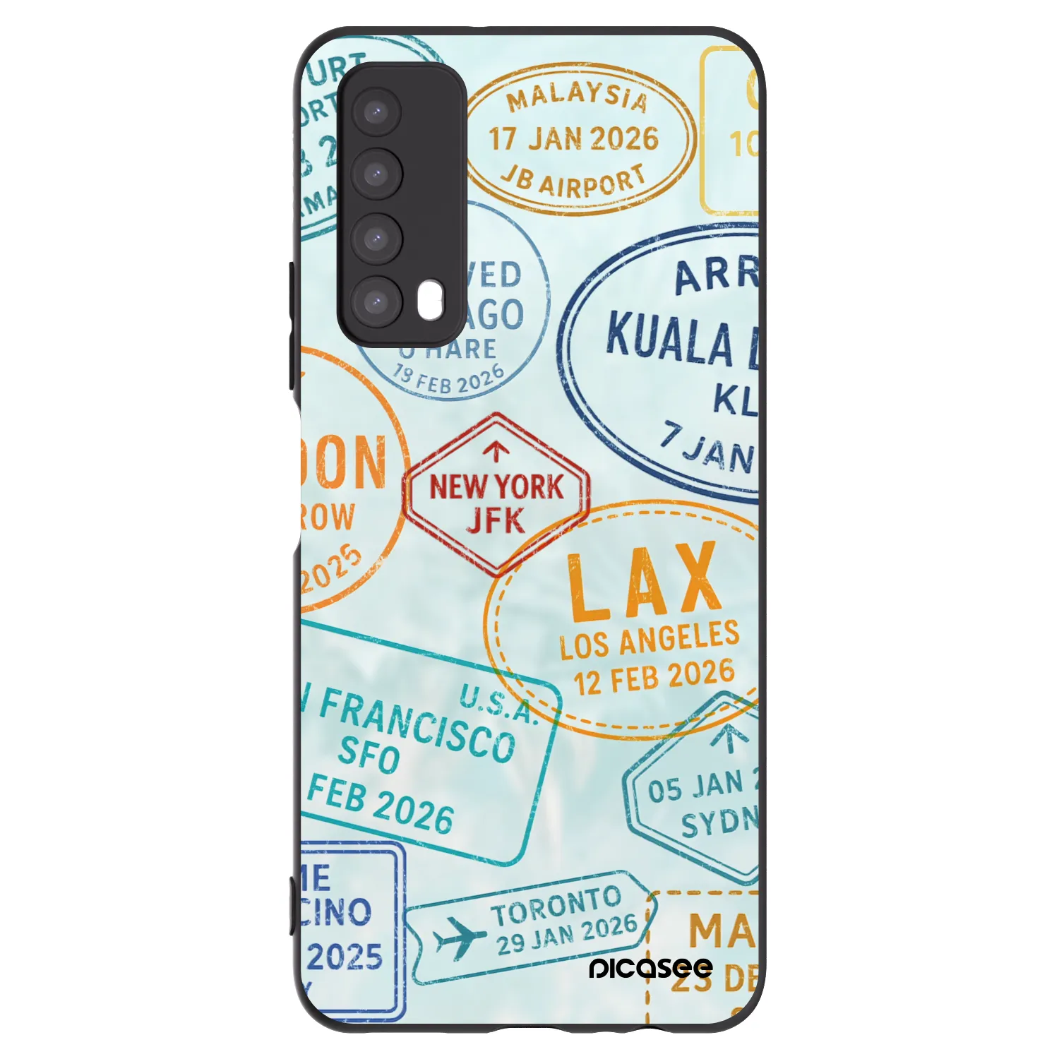 Picasee Huawei P Smart 2021 Hülle - Schwarzes Silikon - PASSPORT EDITION