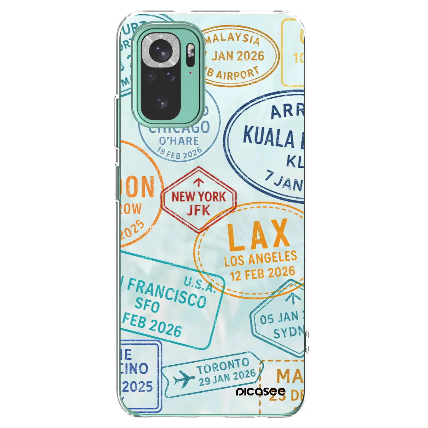 Picasee Xiaomi Redmi Note 10 Pro Hülle - Transparentes Silikon - PASSPORT EDITION
