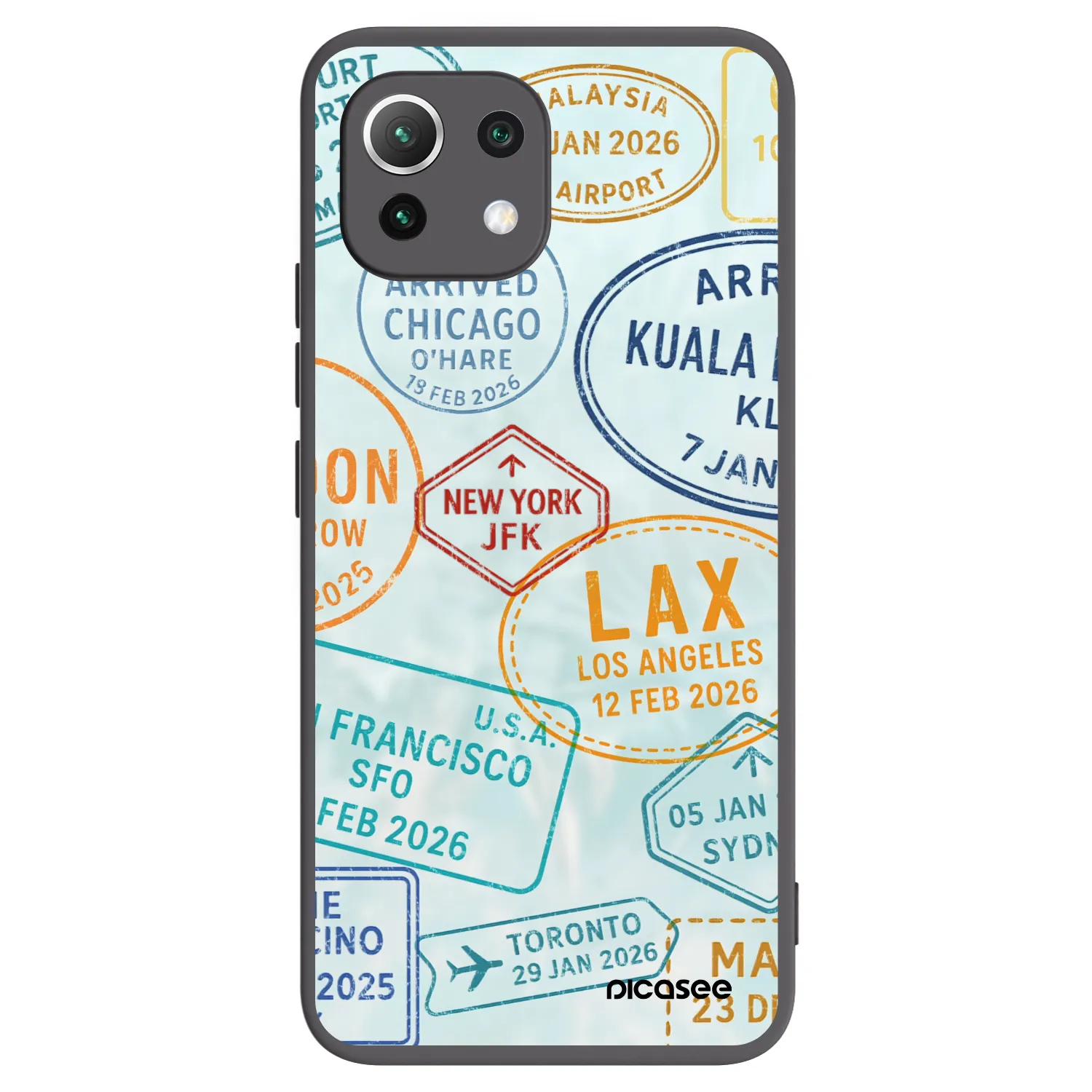 Picasee Xiaomi Mi 11 Lite Hülle - Schwarzes Silikon - PASSPORT EDITION