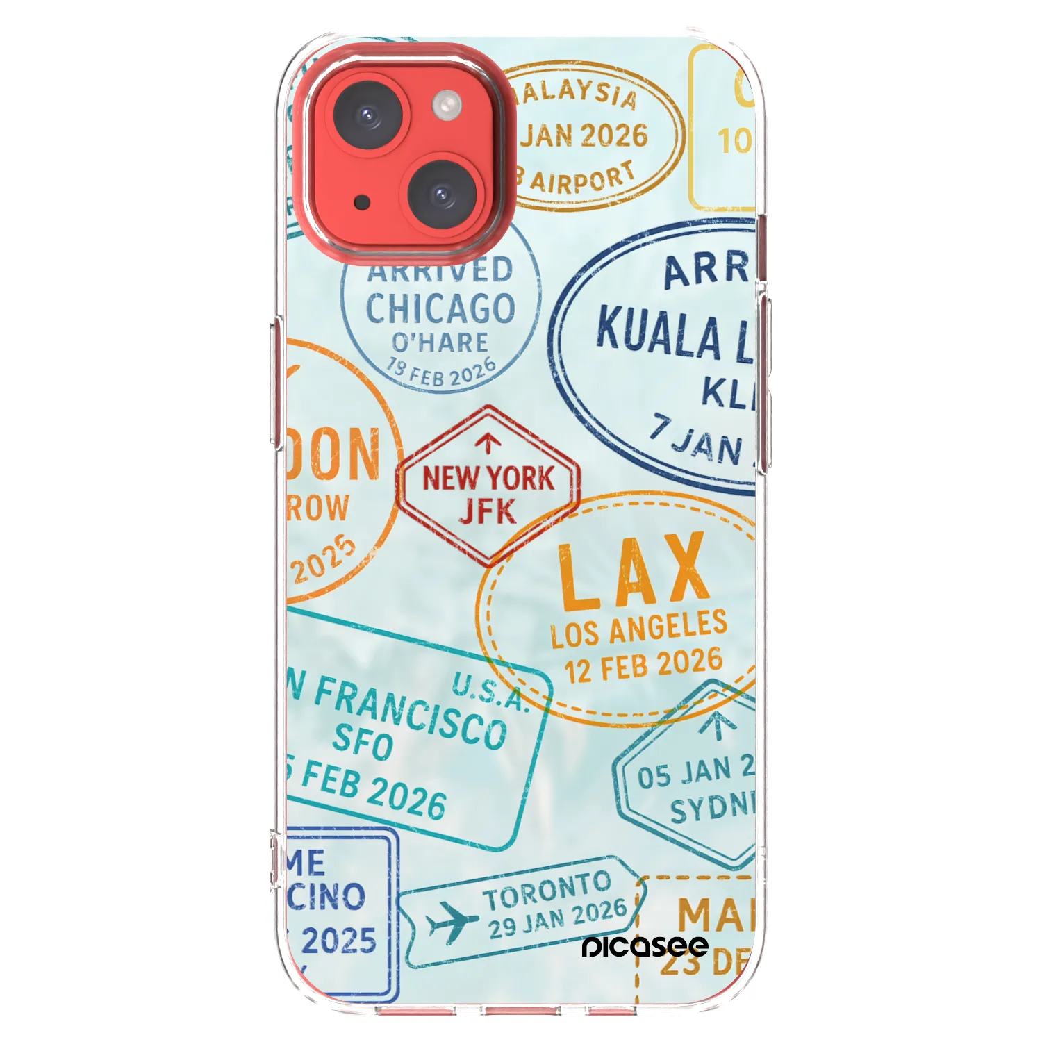 Picasee Apple iPhone 13 Hülle - Transparentes Silikon - PASSPORT EDITION