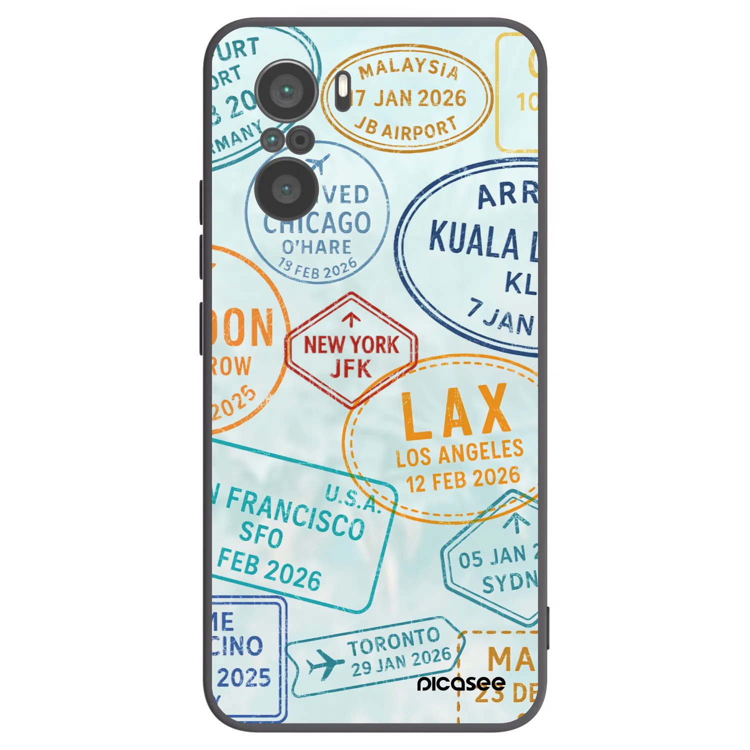 Picasee Xiaomi Poco F3 Hülle - Schwarzes Silikon - PASSPORT EDITION