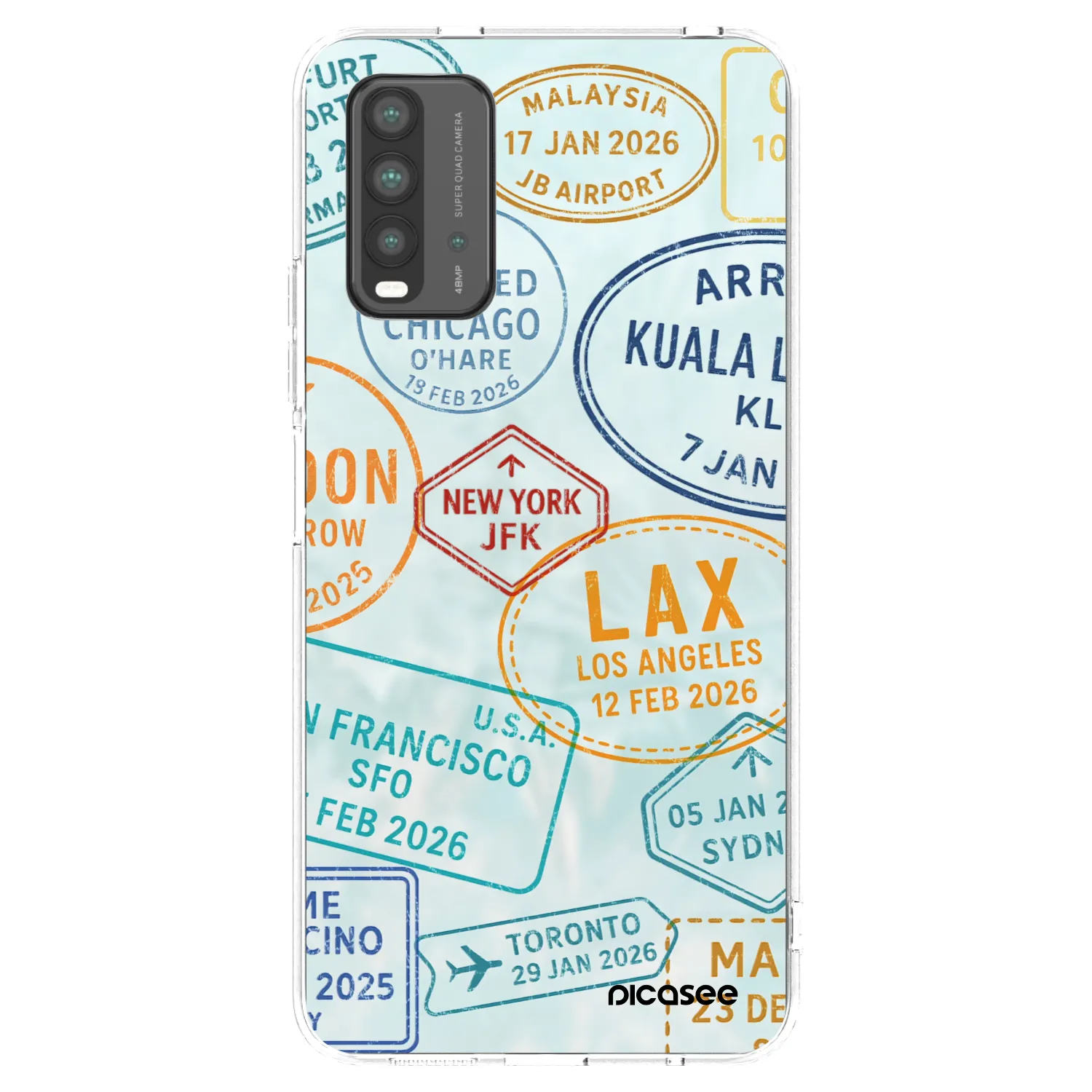 Picasee Xiaomi Redmi 9T Hülle - Transparentes Silikon - PASSPORT EDITION
