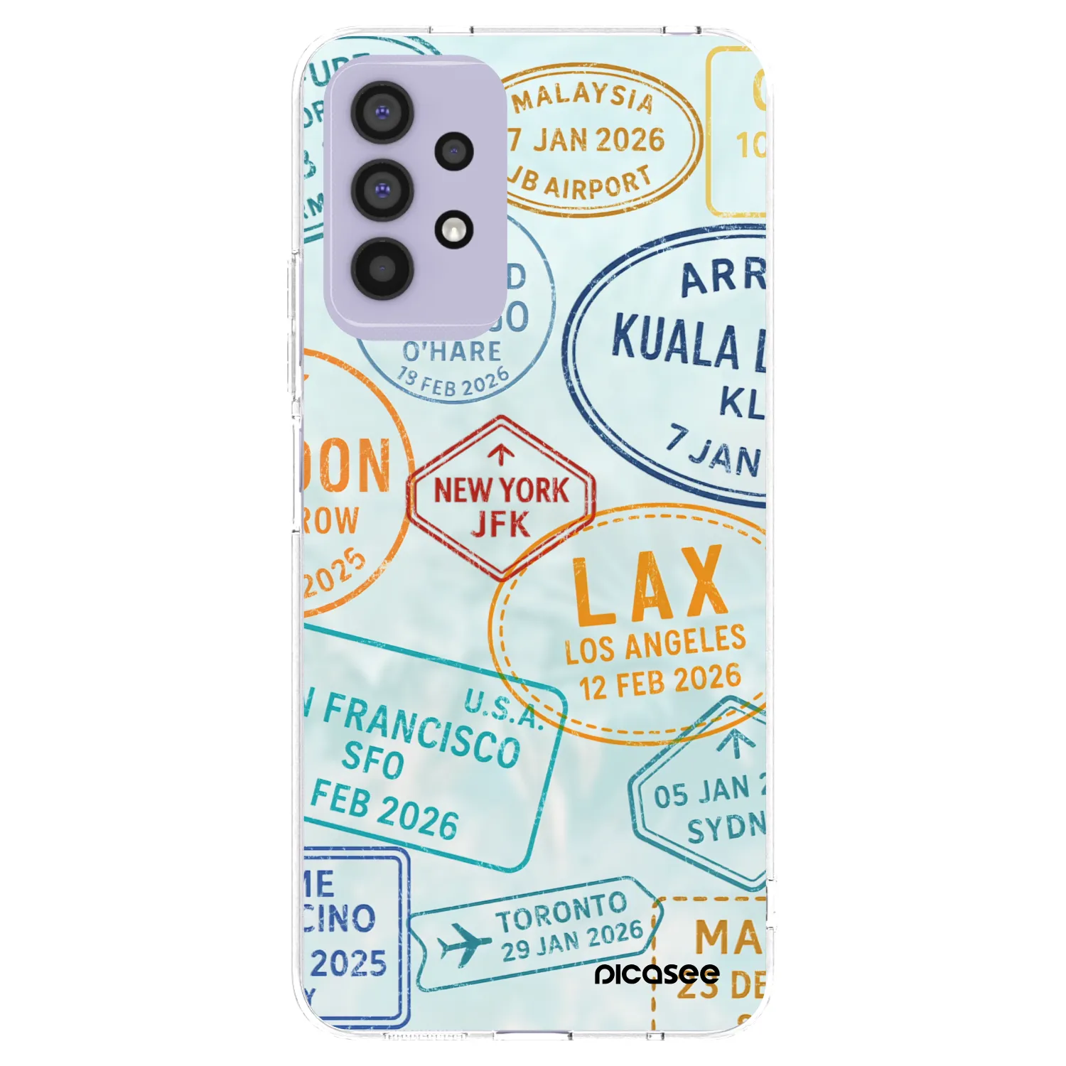 Picasee Samsung Galaxy A32 4G SM-A325F Hülle - Transparentes Silikon - PASSPORT EDITION
