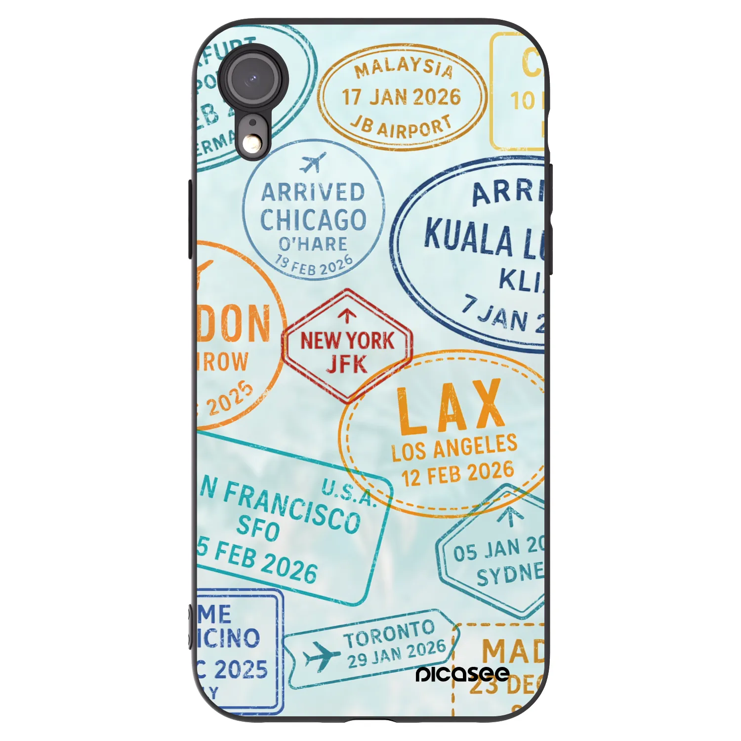 Picasee Apple iPhone 6 Plus/6S Plus Hülle - Schwarzes Silikon - PASSPORT EDITION