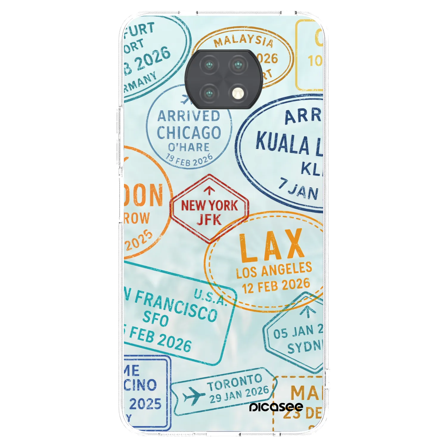 Picasee Xiaomi Redmi Note 9T Hülle - Transparentes Silikon - PASSPORT EDITION