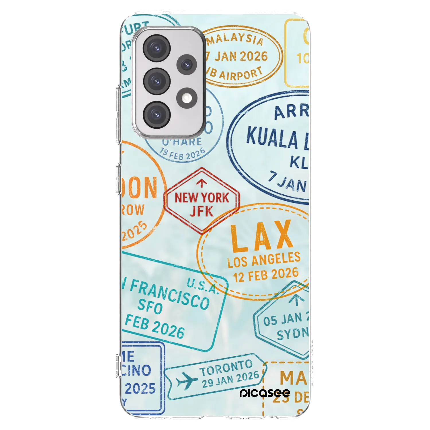 Picasee Samsung Galaxy A52s 5G A528B Hülle - Transparentes Silikon - PASSPORT EDITION