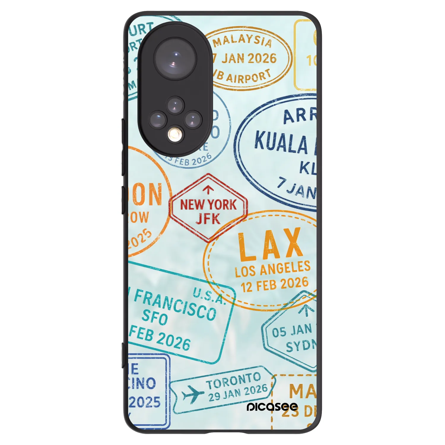 Picasee Huawei Nova 9 Hülle - Schwarzes Silikon - PASSPORT EDITION