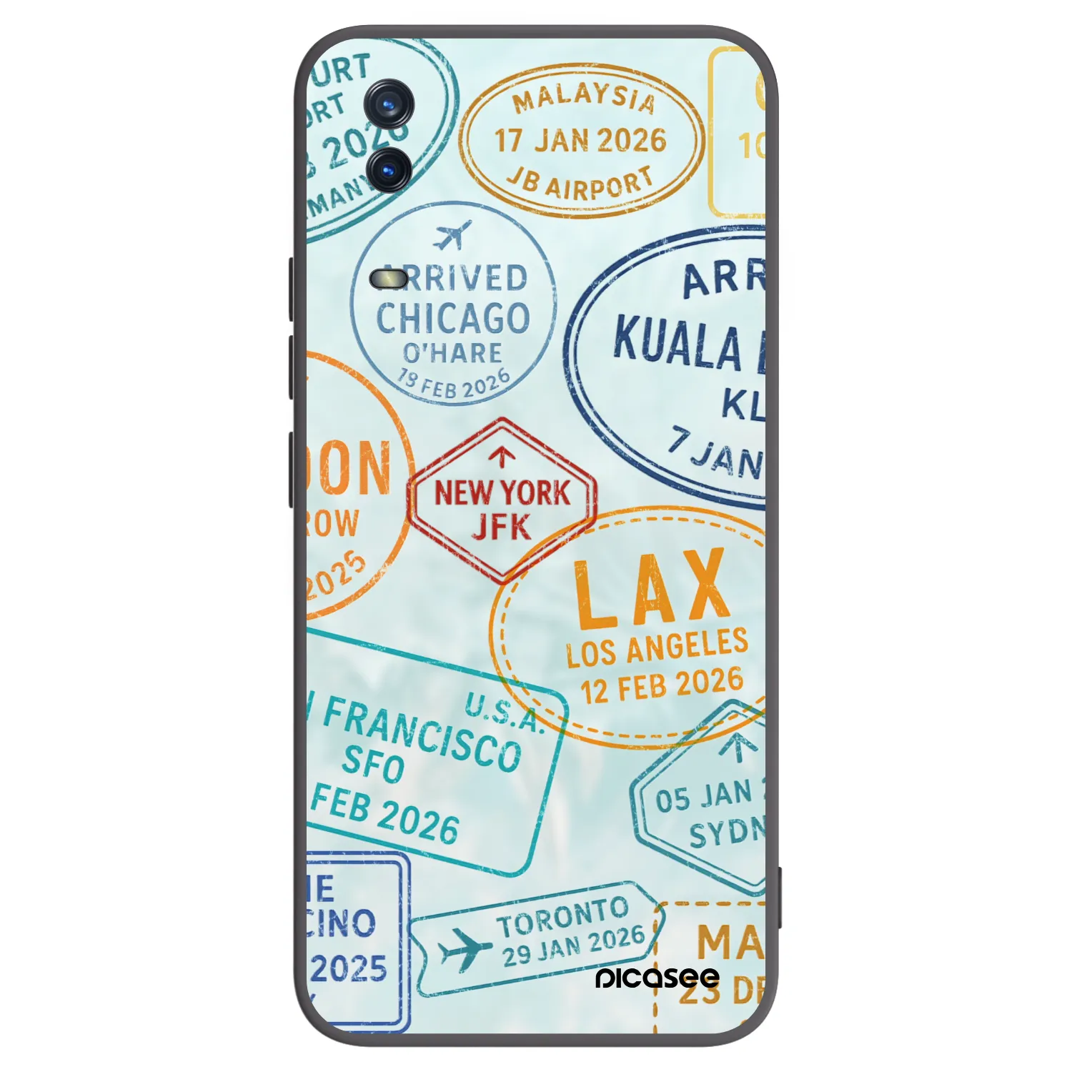 Picasee Vivo Y11s Hülle - Schwarzes Silikon - PASSPORT EDITION