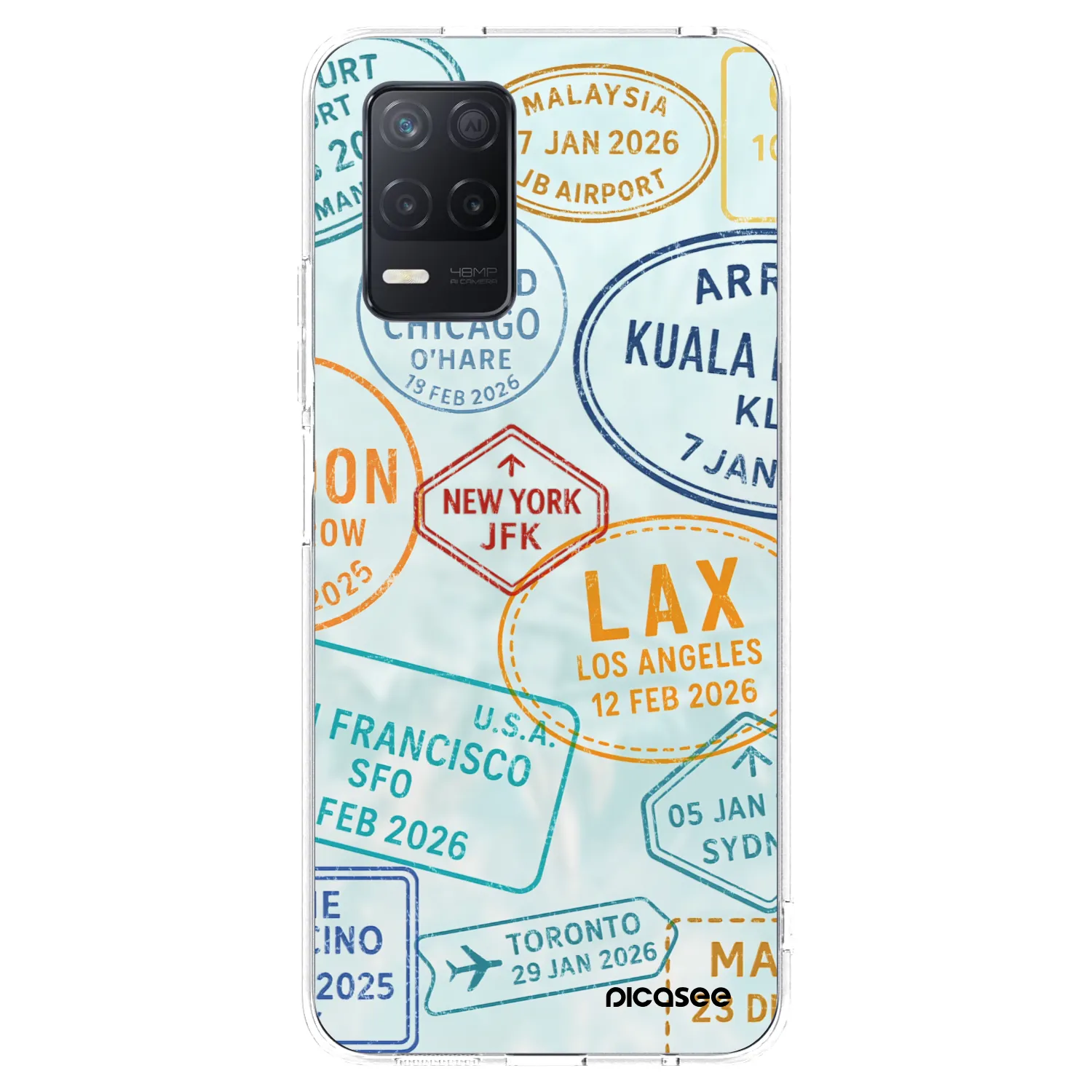 Picasee Realme 8 5G Hülle - Transparentes Silikon - PASSPORT EDITION