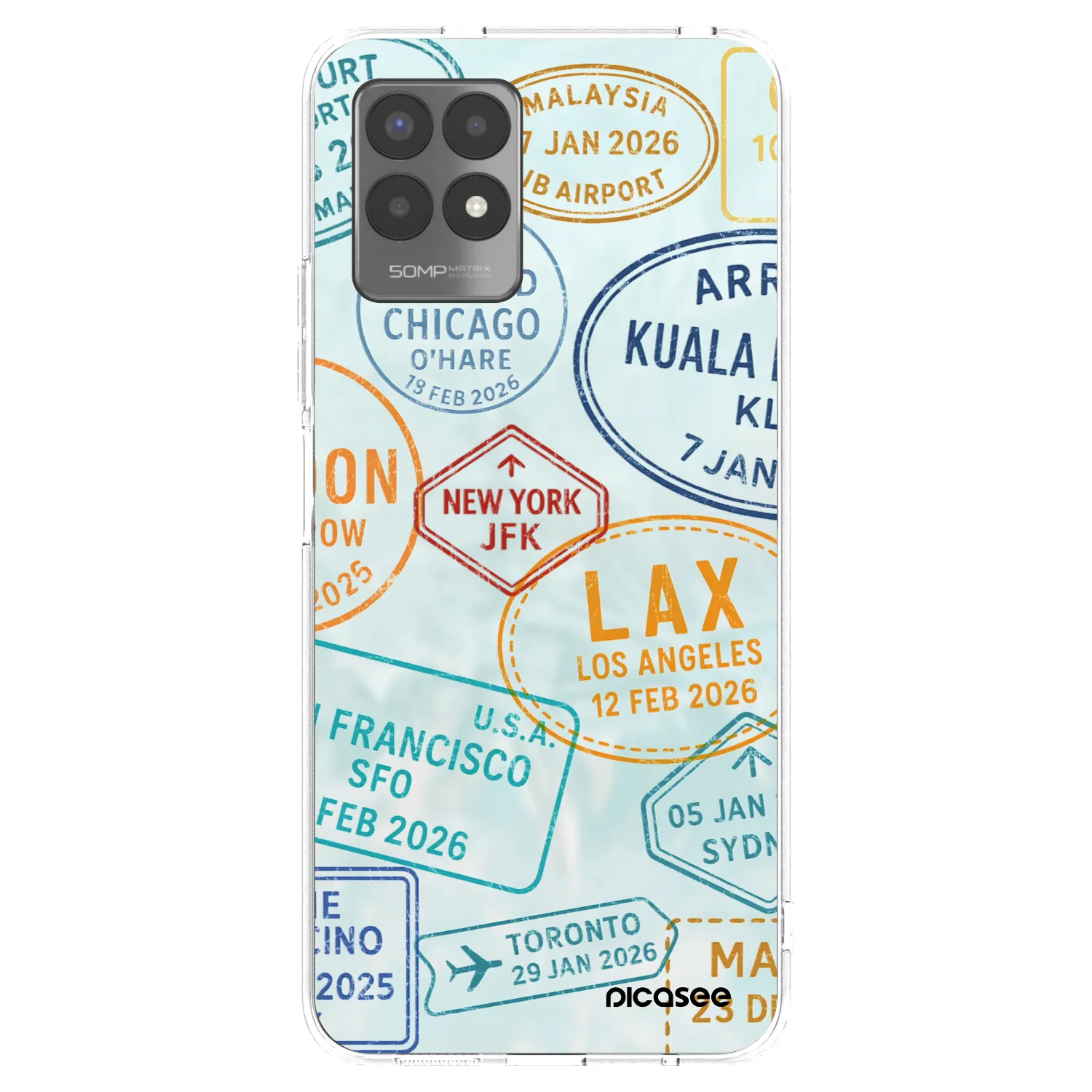 Picasee Realme 8i Hülle - Transparentes Silikon - PASSPORT EDITION
