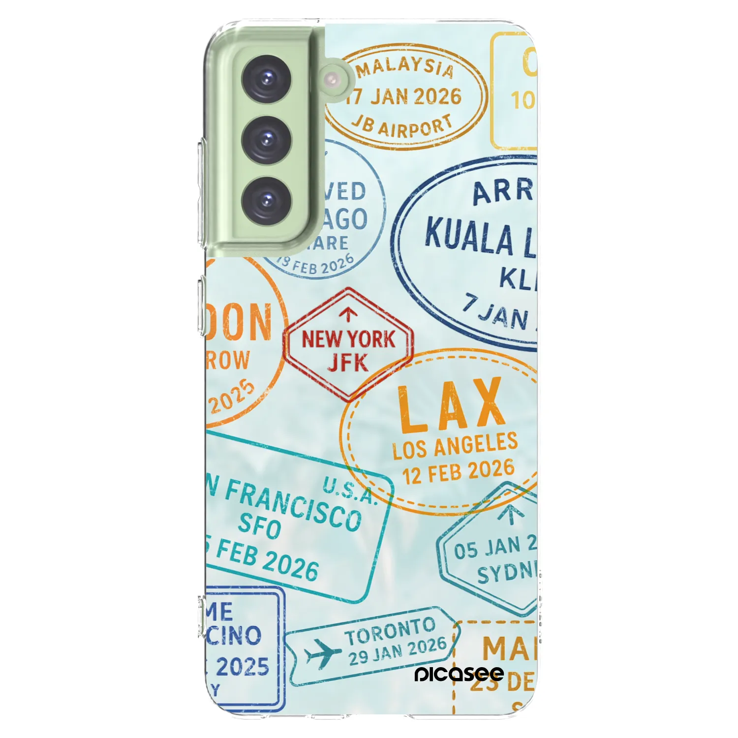 Picasee Samsung Galaxy S21 FE 5G Hülle - Transparentes Silikon - PASSPORT EDITION