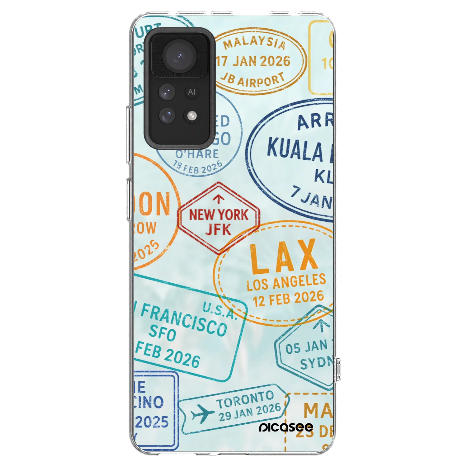 Picasee Xiaomi Redmi Note 11 Pro 5G Hülle - Transparentes Silikon - PASSPORT EDITION