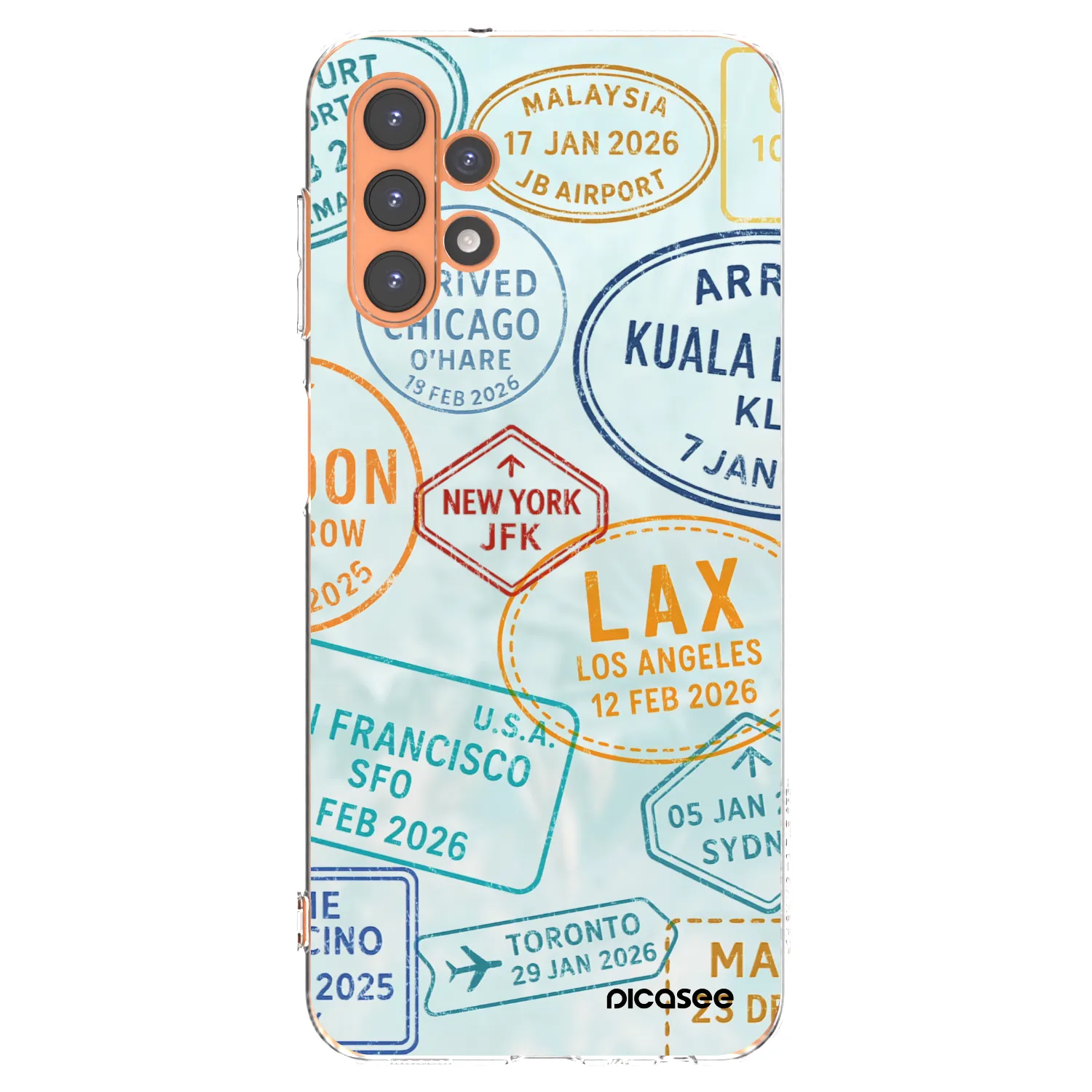 Picasee Samsung Galaxy A13 4G A135 Hülle - Transparentes Silikon - PASSPORT EDITION